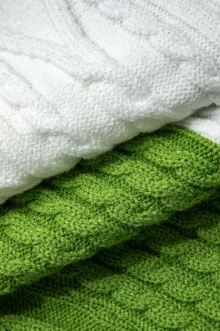 MICAS Knitwear|Skirts-Contrast Fringe Hem Knit Midi Skirt