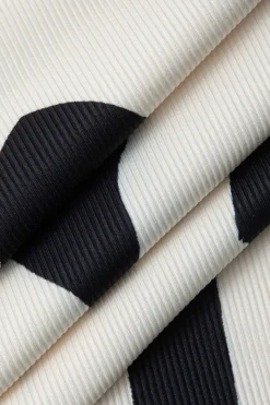 MICAS Skirts-Contrast High Waist Midi Skirt