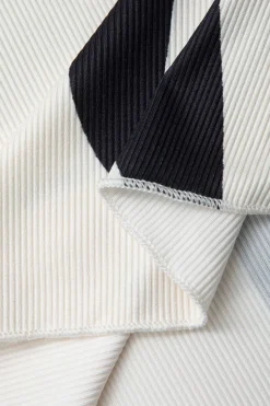 MICAS Skirts-Contrast High Waist Midi Skirt