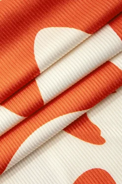 MICAS Skirts-Contrast High Waist Midi Skirt