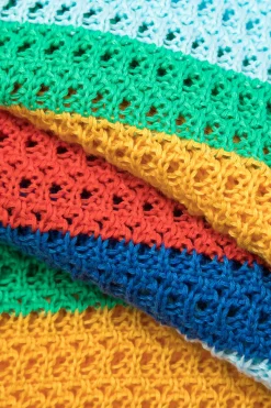 MICAS Knit Dresses-Contrast Hollow Out Tank Mini Dress MULTICOLOR