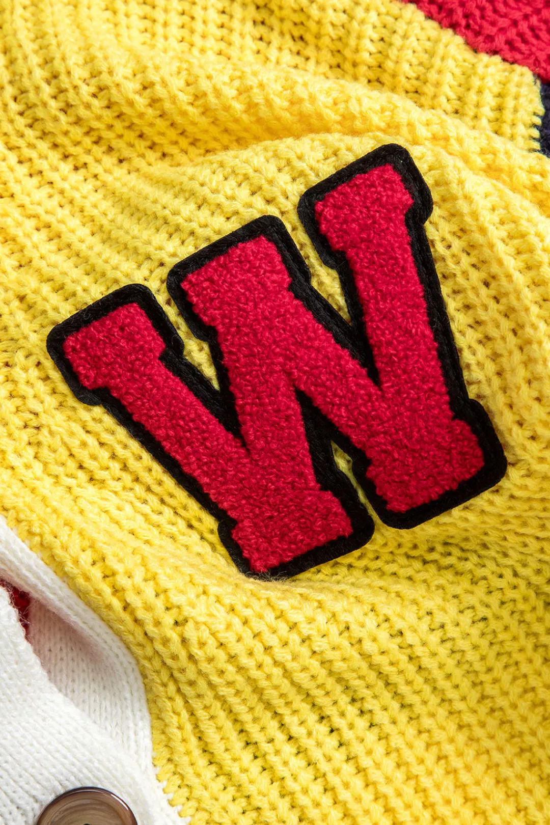 MICAS Knitwear|Knit Tops-Contrast Knit Button Long-Sleeve Top MULTICOLOR