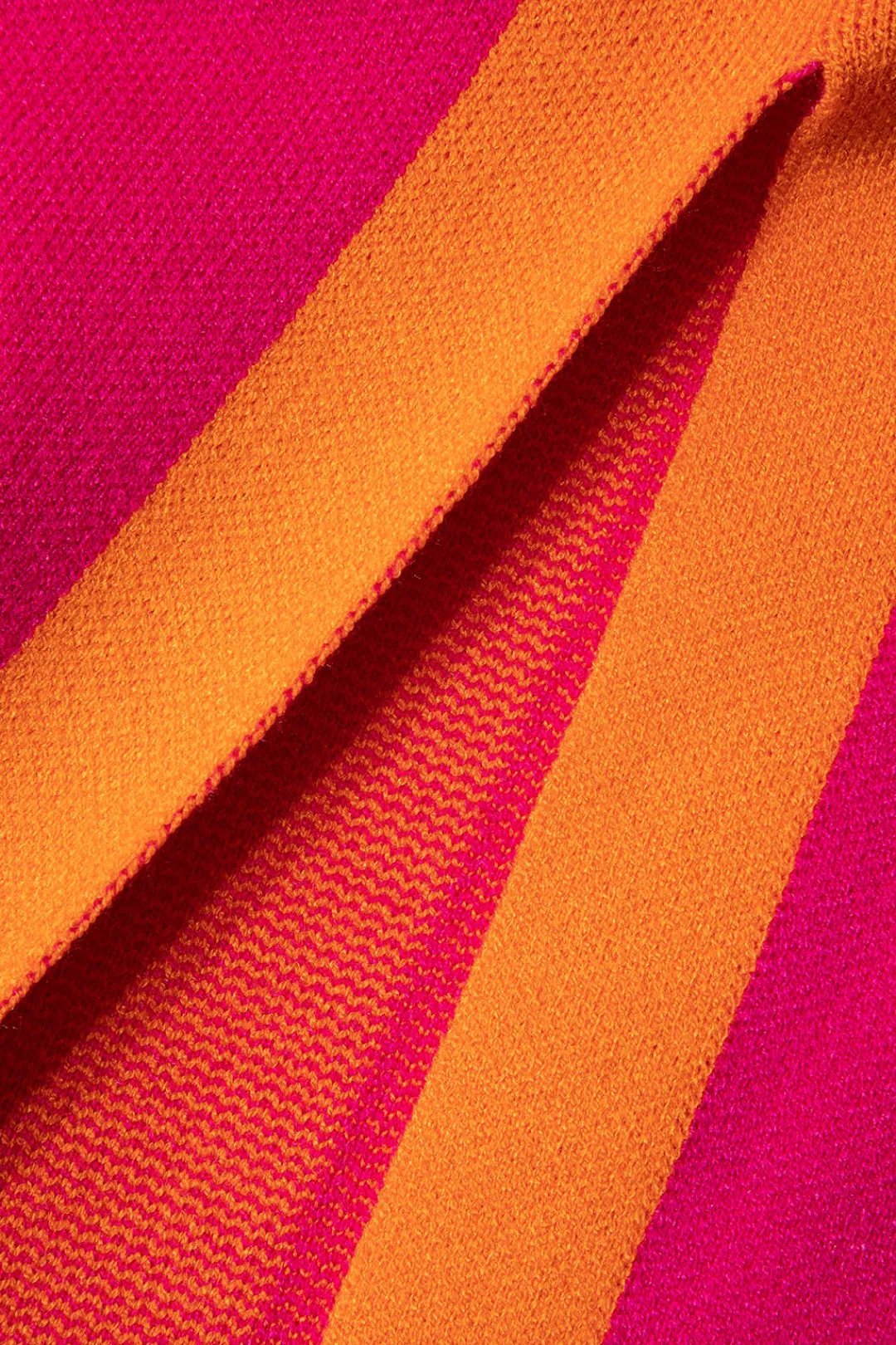 MICAS Knit Dresses-Contrast Knitted Slit Midi Dress