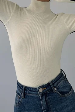 MICAS Long Sleeve Tops|Long Sleeves Tops-Contrast Long-Sleeve Top