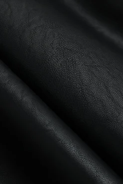 MICAS Skirts-Contrast Pleated Faux Leather Mini Skirt WHITE