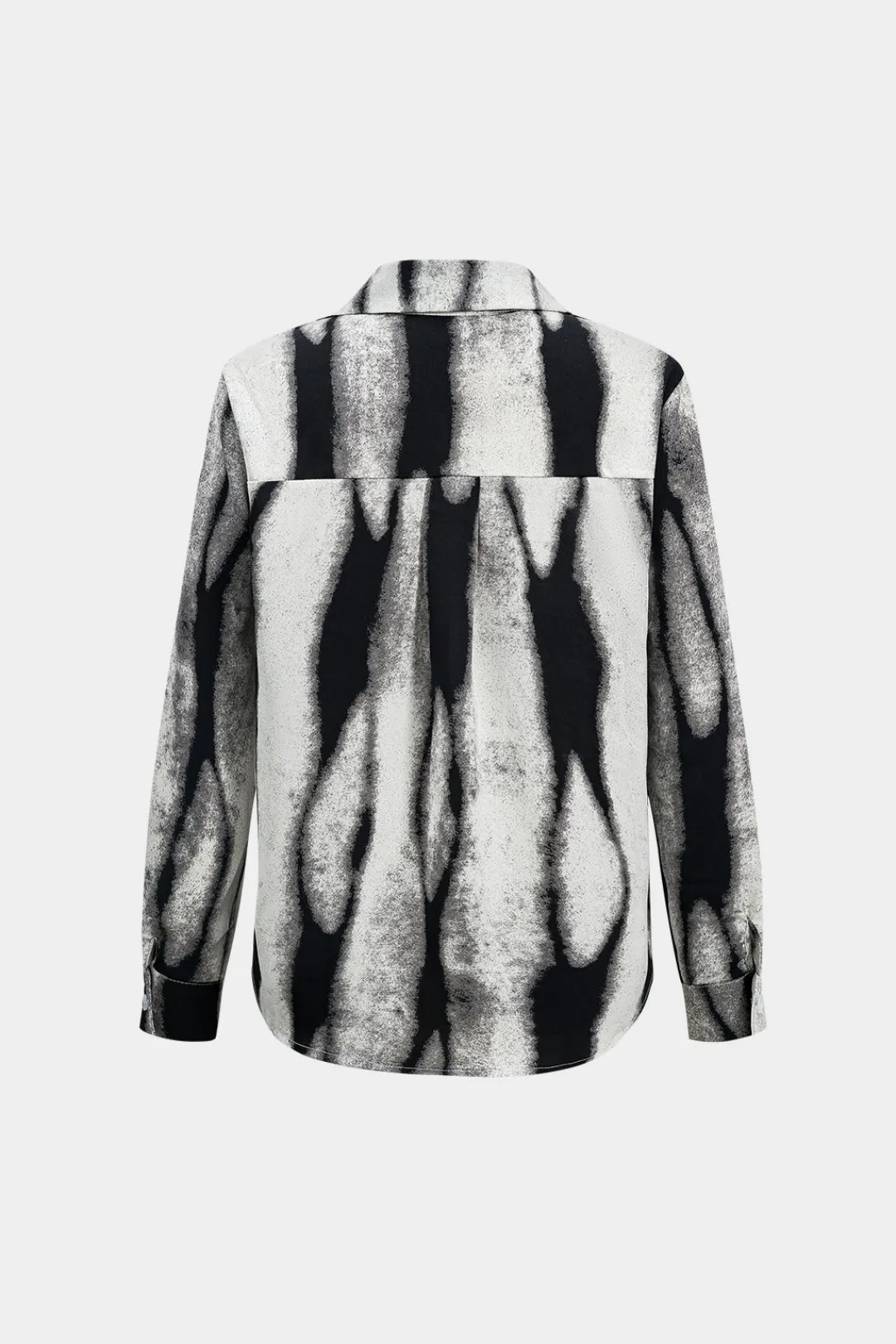 MICAS Long Sleeve Tops|Long Sleeves Tops-Contrast Print Long-Sleeve Shirt Contrast Color