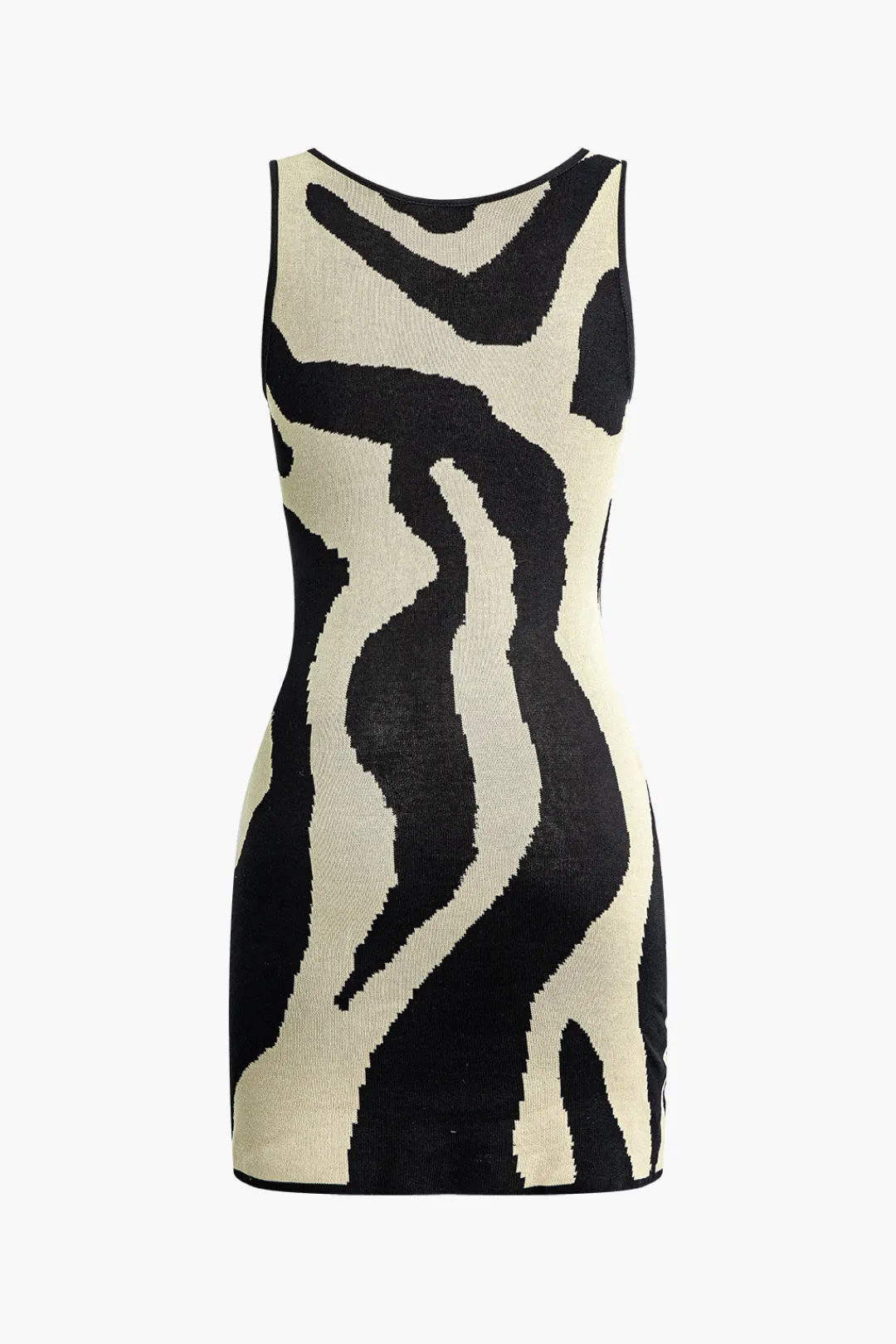 MICAS Knitwear|Knit Dresses-Contrast Sleeveless Knit Mini Dress