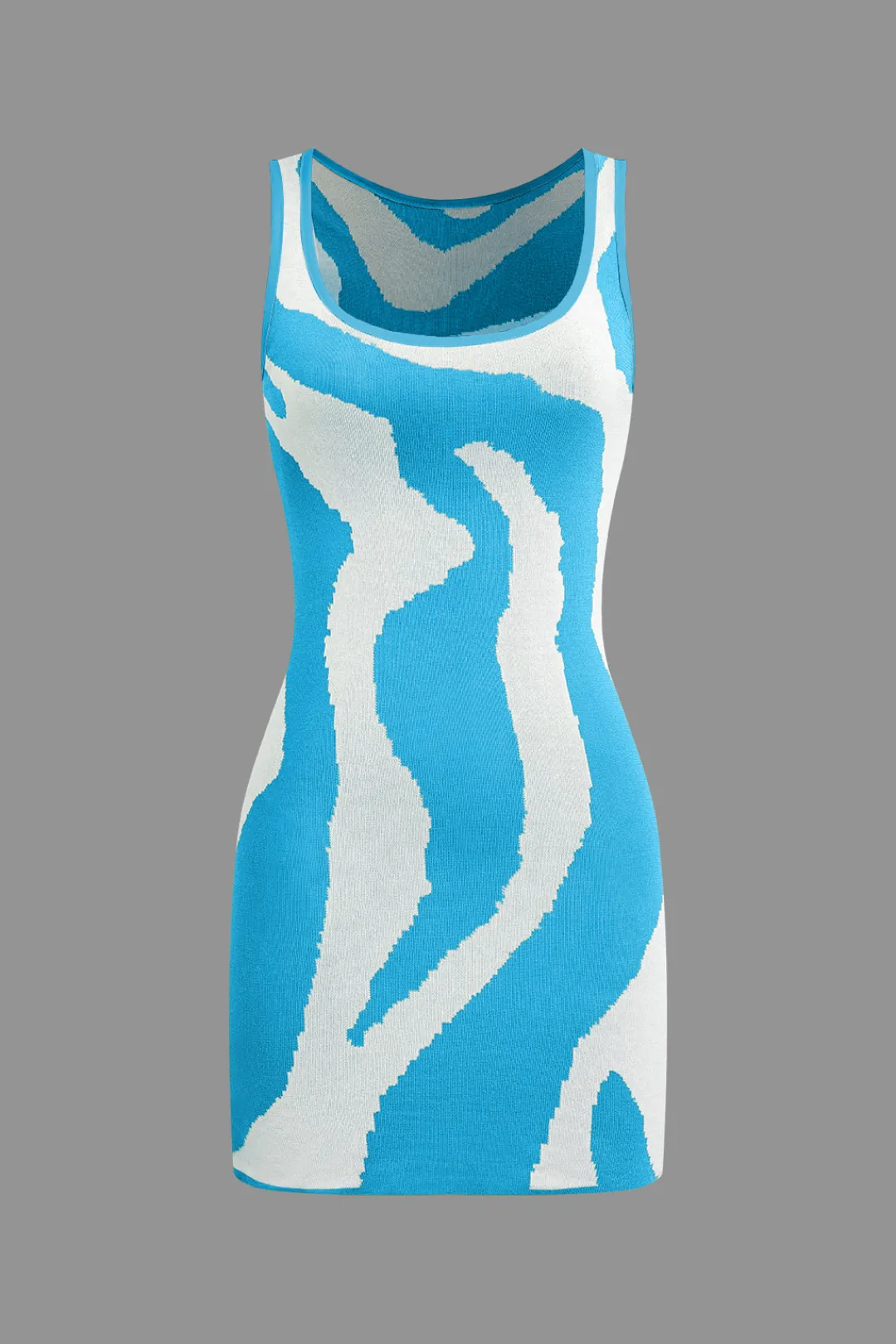 MICAS Knitwear|Knit Dresses-Contrast Sleeveless Knit Mini Dress