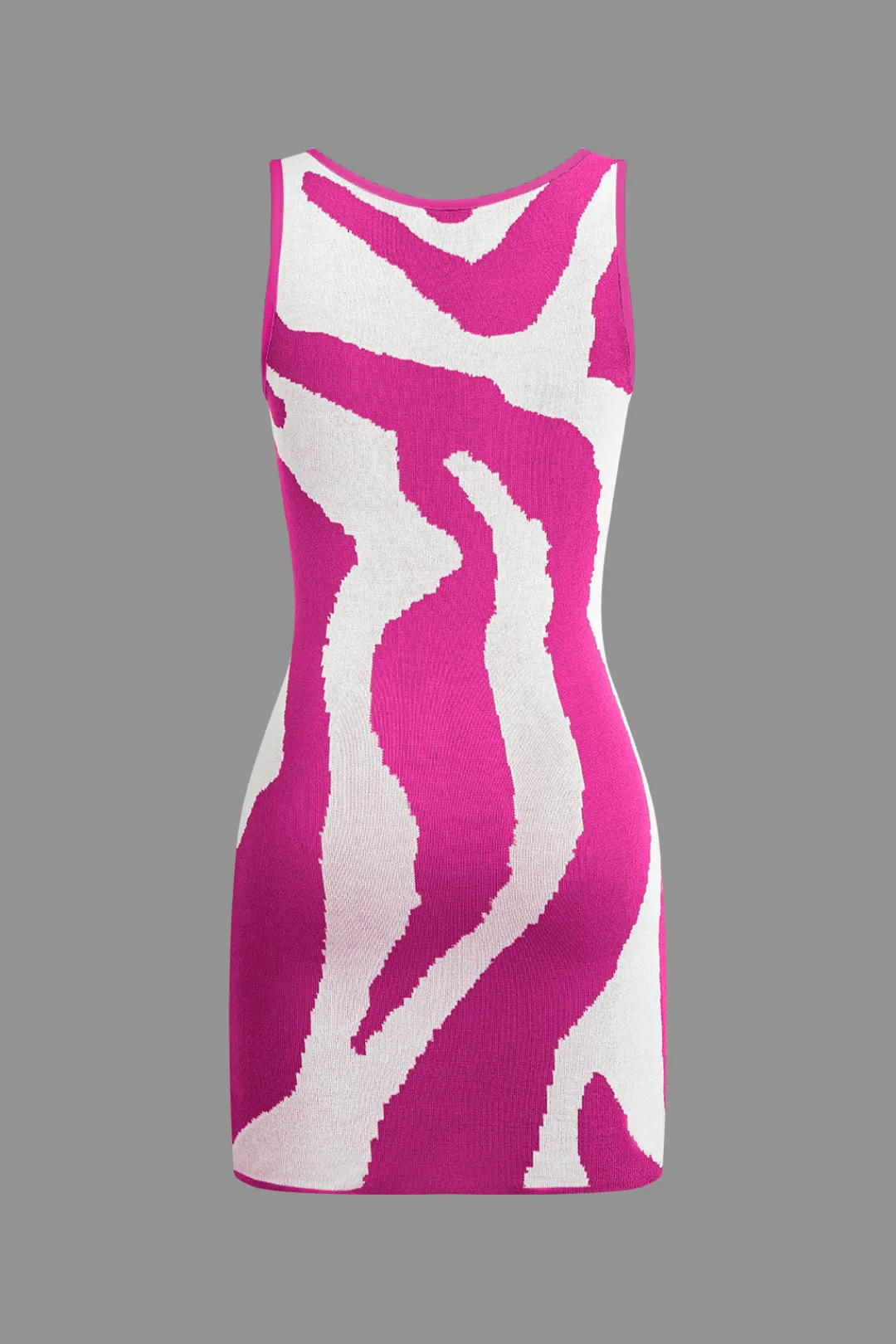 MICAS Knitwear|Knit Dresses-Contrast Sleeveless Knit Mini Dress