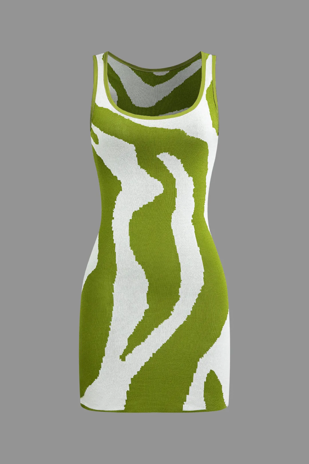 MICAS Knitwear|Knit Dresses-Contrast Sleeveless Knit Mini Dress