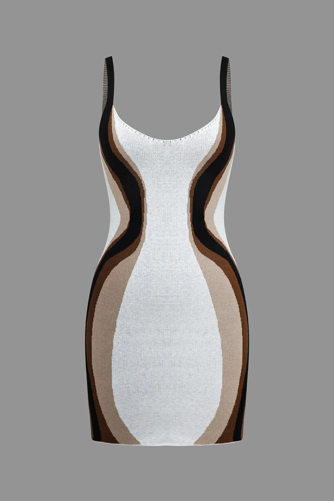 MICAS Knitwear|Knit Dresses-Contrast Slip Knit Mini Dress Contrast Color