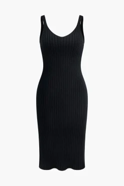 MICAS Knitwear|Knit Sets-Contrast Sweater Button Cropped Cardigan And Slip Dress Set BLACK