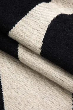 MICAS Long Sleeve Dresses|Knitwear-Contrast Sweater Dress BLACK