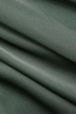 MICAS Skirts-Contrast Tie-Up Elastic Waistband Skirt MILITARY