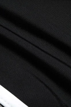 MICAS Swimwear-Contrast Trim One-Piece Swimsuit BLACK