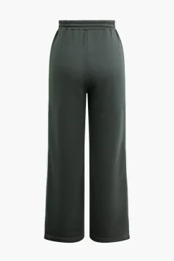 MICAS Pant Sets-Contrast Zipper Trousers Set DARK GRAY
