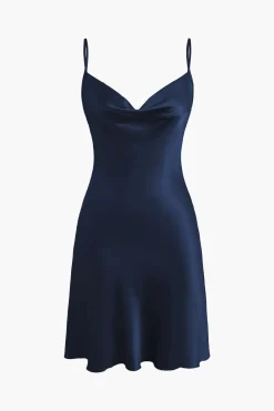 MICAS Lingerie & Sleepwear-Cowl Neck Slip Dress Lingerie