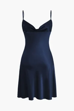 MICAS Lingerie & Sleepwear-Cowl Neck Slip Dress Lingerie