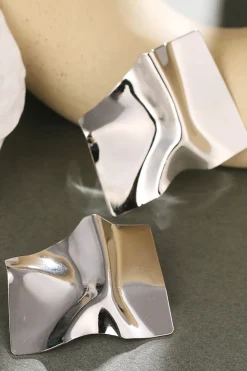 MICAS Earrings|Accessories-Crinkled Statement Earrings