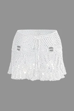 MICAS Knitwear|Vacation Sets-Crochet Halter Knit Cami Top And Mini Skirt Set