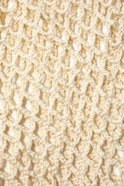 MICAS Swimwear|Vacation Sets-Crochet Halter Neck Bikini Set And Asymmetric Tassel Cover Up Set BEIGE