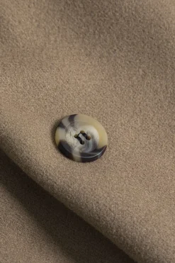 MICAS Outerwear|Outerwear-Cropped Double-Breasted Coat MOCHA