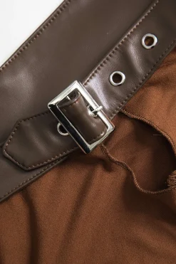 MICAS Long Sleeve Tops|Long Sleeves Tops-Cut Out Off Shoulder Long-Sleeve Top BROWN