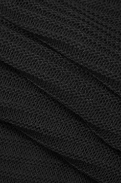 MICAS Knitwear|Knit Dresses-Cut Out Open Knit Backless Halter Maxi Dress