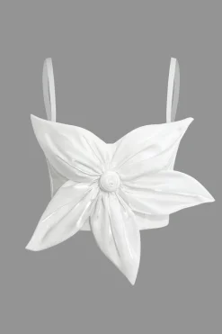 MICAS Corset & Bustier Tops-3D Floral Hook And Eye Corset Top