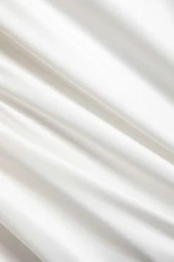 MICAS Mini Dresses|Long Sleeve Dresses-3D Floral Long Sleeve Round Neck Ruched Mini Dress WHITE