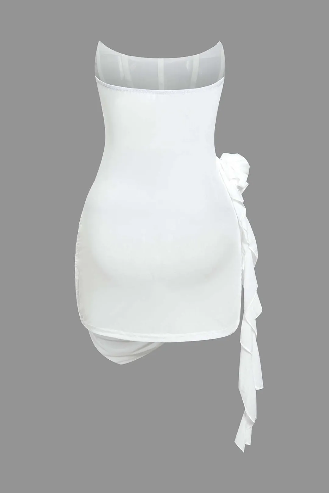 MICAS Mini Dresses-3D Floral Ruffle Corset Mini Dress