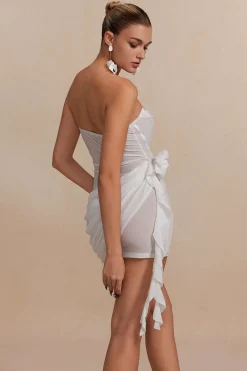 MICAS Mini Dresses-3D Floral Ruffle Corset Mini Dress