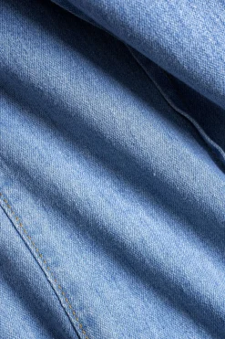 MICAS Jeans-Denim Button Detail Straight Leg Jeans LIGHT WASH BLUE