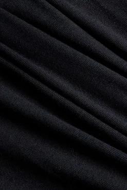 MICAS Long Sleeve Tops|Long Sleeves Tops-Denim Button Patchwork Pocket Long-Sleeve Top BLACK