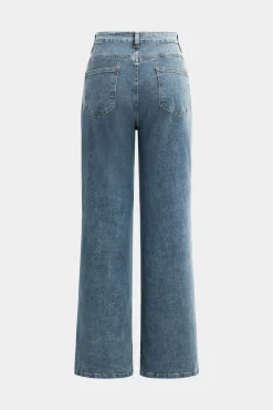 MICAS Jeans-Denim Cut Out Straight Leg Jeans LIGHT WASH BLUE
