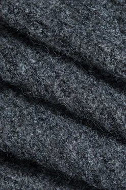 MICAS Knitwear|Knit Tops-Denim Patchwork Asymmetrical Sweater Vest GRAY