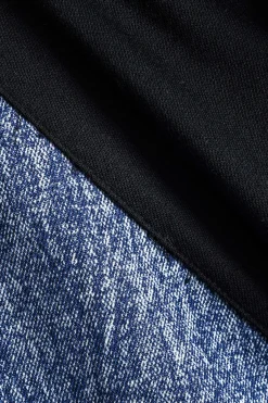 MICAS Pants-Denim Patchwork Trousers BLACK