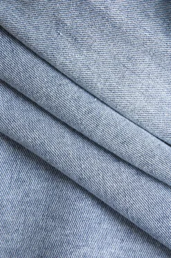 MICAS Outerwear|Outerwear-Denim Pocket Buttons Long Sleeve Outerwear LIGHT WASH BLUE