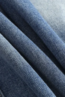 MICAS Jeans-Denim Pocket Wide Leg Pant Jeans BLUE