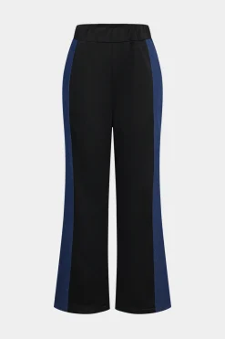 MICAS Pant Sets-Denim Zipper Patchwork Jacket And Trousers Set