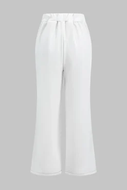 MICAS Pant Sets-Denim Zipper Patchwork Jacket And Trousers Set