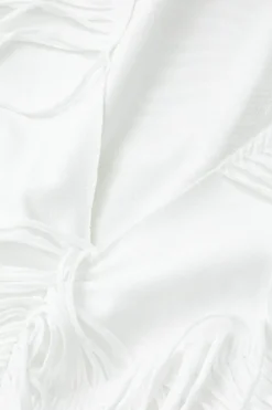 MICAS Vacation Sets|Skirt Sets-Distressed V-neck Cap Sleeve Crop Top And Slit Maxi Skirt Set