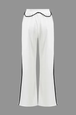 MICAS Pants-Drawstring Casual Trousers WHITE