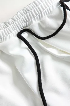 MICAS Pants-Drawstring Casual Trousers WHITE