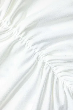 MICAS T-Shirts-DRINK LOVE RELAX REPEAT Letter Print Ruched Cut Out T-shirt