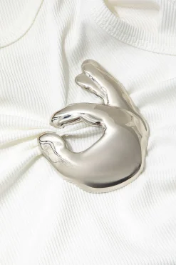 MICAS Tank Tops & Cami-Embellished Ruched Tank Top