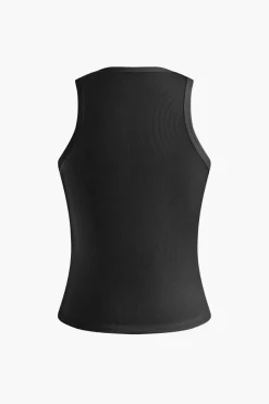 MICAS Tank Tops & Cami-Embellished Ruched Tank Top