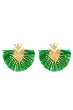 MICAS Earrings|Accessories-Fan-shaped Tassel Earrings