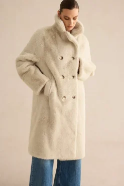 MICAS Outerwear|Outerwear-Faux Fur Coat BEIGE