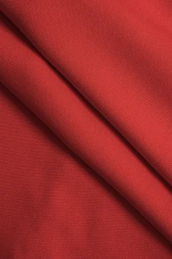 MICAS Mini Dresses-Faux Fur Strapless Mini Dress RED